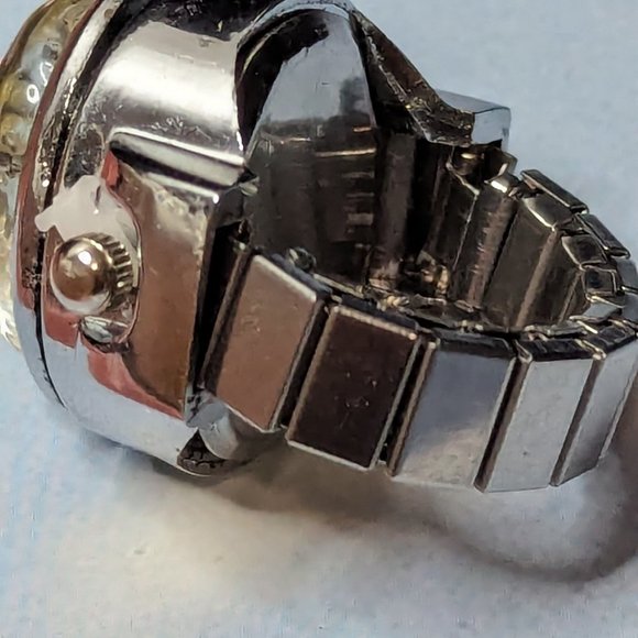 Secret Ring Watch Fancy Amber Look Glass Cabochon Art Ring Open size from 6-to 8 main image 8